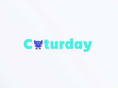 Caturday logo cat logo