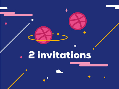 2 Dribbble invitations