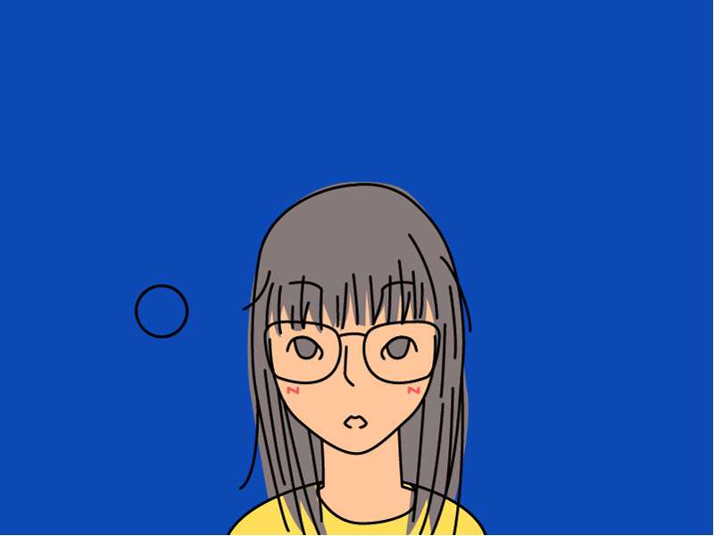 Oyasumi typography illustration gif graphic 2d animation gif