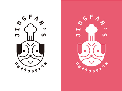 Logo | Jingfan's patîsserie dog food graphic design icon illustrator logo patisserie pug