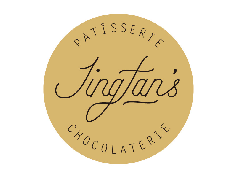 Logo | Jingfan's patisserie & chocolaterie round chocolaterie typography food patisserie illustrator lettering icon graphic design logo