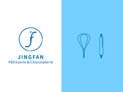 Jingfan pâtisserie & chocolaterie logo & icons chocolaterie food icon illustration logo patisserie