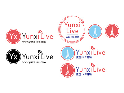 Logo and icon | YunxiLive-法国ING现场 eiffel eiffeltower france icon live logo radio