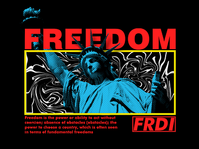 Freedom T-shirt Design design illustration typography vector