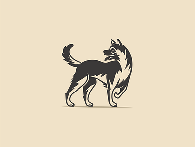Dog Illustration Logo Concept animal logo brand design dog dog logo drawing happy illustration illustrator inktober2020 logo minimal minimalist logo pet logo vector