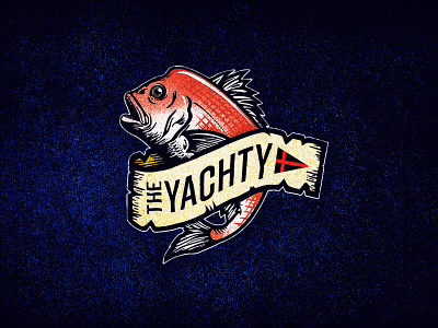 'The Yachty' Logo Design animals bar bistro brand brand design fish graphic design illustration logo logodesign marine logo retro rustic vector