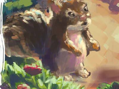 squirrel illustration animals book illustration children colorful