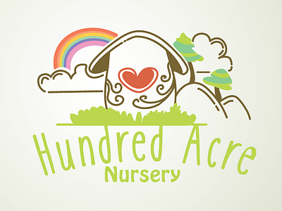 Hundred Acre Nursery experimental experimental logo logo logo design loose style