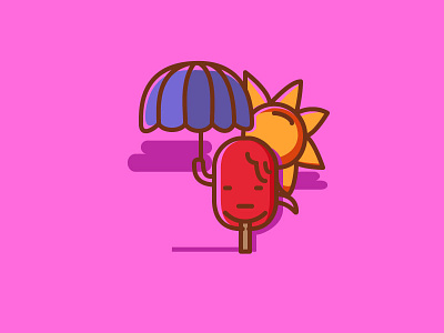 Popsicle cute design icon kawaii line art summer summer icons vector vector art