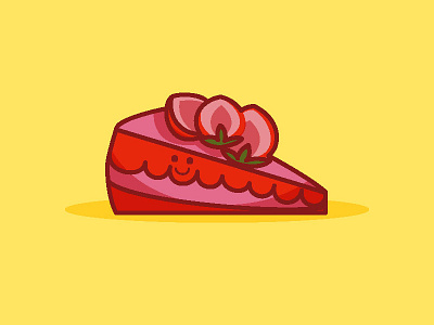 Day 5 of 100- 100 Days of Cute Food/Desserts cute food cute icons food vector icon icon design kawaii kawaii designs strawberry vector