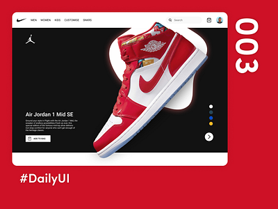 Nike Landing Page dailyui design graphic design landing page nike ui