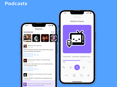 Podcasts apps dailyui design podcast podcast app podcasts app ui