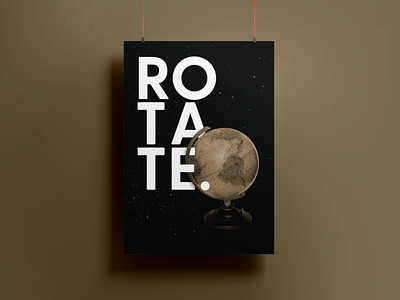 Rotate. cute design earth graphic design kawai poster poster design rotate rotate.