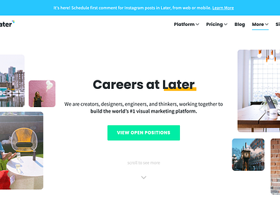 Careers page Redesign marketing site ui web design website