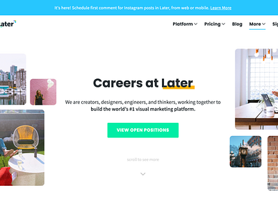 Careers page Redesign marketing site ui web design website