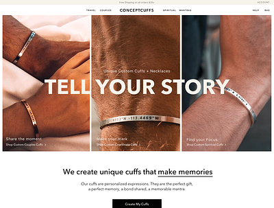 Concept Cuffs branding design landingpage ui webdesign website
