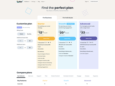 Pricing page redesign pricing pricing design pricing page pricing plans pricing table