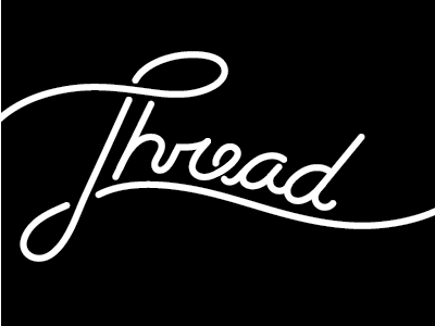 Thread Studios branding identity lettering logo typography