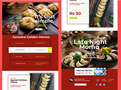 Golden Momo Web Design design golden momo momo restuarant ui web web design website website design