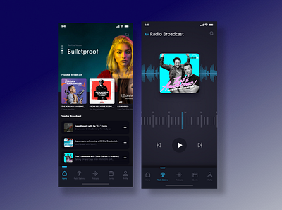 Music Player Mobile App Design app app design design mobile app design mobile design music music player player podcast ui uiux design