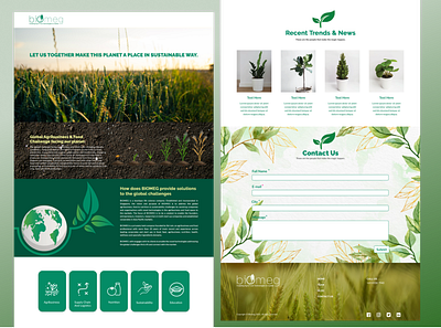 Biomeg Web Design agricultural agriculture biomeg design food nutrients ui uiux design web web design website