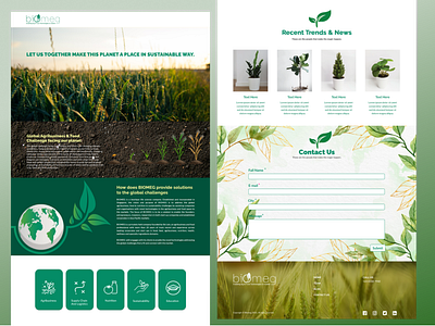 Biomeg Web Design agricultural agriculture biomeg design food nutrients ui uiux design web web design website