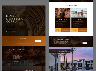 Hotel Web Design design hotel hotel design marbella corfu resort ui uiux design web website