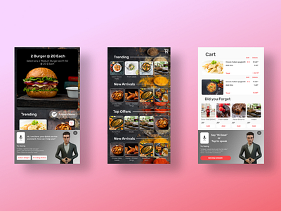 Burger Mobile App Design burger design food order ui uiux design web web design website