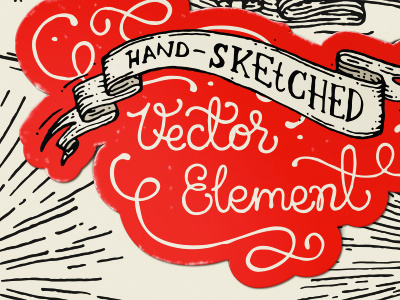 HandSketched Elements & Logos badges bundle collection illustration vintage