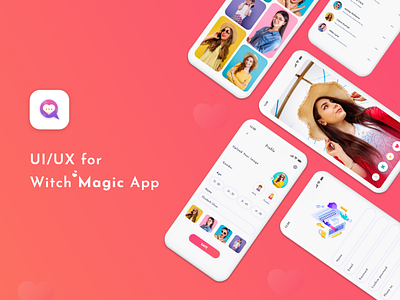 Witch Magic App app app deisgn application bumble couple creative dating figma find matches interface ios app love matches matching meet love redesign relationship tinder typography xd
