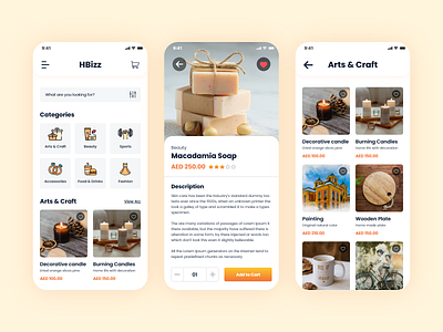 HBizz App Design app application dashboard designs ecommerce figma home page design home screens illustrations interaction ios marketplace mobile product design shop shopping screens ui ux web xd