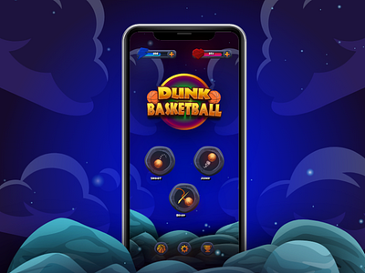 Dunk Basketball animation app app design art blender direction figma gameart gamedesign gamedeveloper gameprogrammer gaming graphic design illustration mobilegames ui unitygame videogames xd