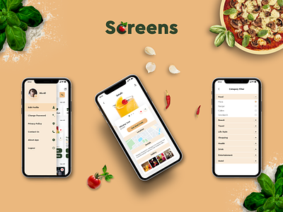 Scoop App burger cheese cooking delivery app fast food food and drink food app food app ui food delivery application food ordering app food user app food vendor app italian italian food onboarding screens pizza restaurant app slice user and vendor user interface