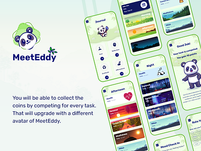 MeetEddy app app design appdesign daily daily ui design figma graphic design illustration inspiration ios app mobile mobile ui mobileapp panda panda app tracking ui ux xd