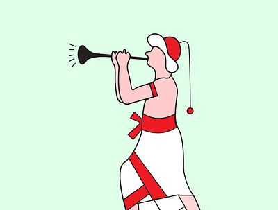 Traditional Sri Lankan Flute Player design graphic design illustration vec vector