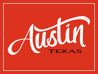 Austin Texas hand lettering
