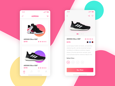 Adidas Store Application Concept adidas branding ios ios 12 iphone x product shop sneaker ui ux