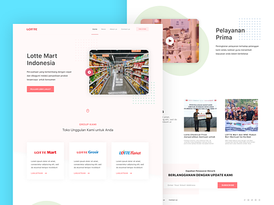 Lotte Mart Indonesia - Landing Page Redesign Concept branding landign page market marketplace pink red redesign revamp ui ux website