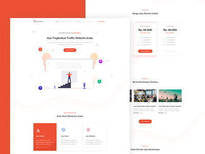 Kontenesia - Content and SEO Agency Website Redesign Concept