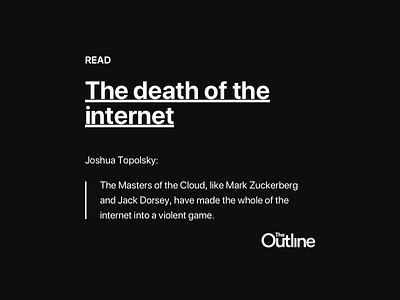 The death of the internet belleview