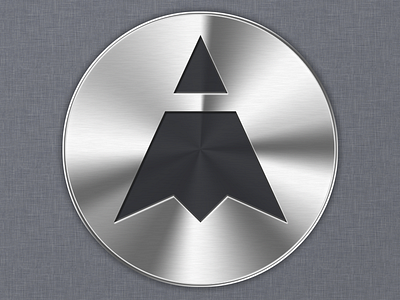 Graphite emblem apple emblem graphite icon logo metal