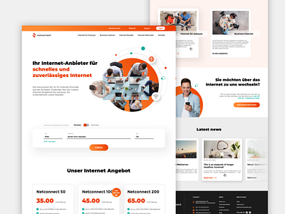 Internet provider website ui ui design