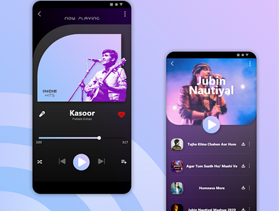 Abstract UI design for Music App app design graphic design illustration ui ux