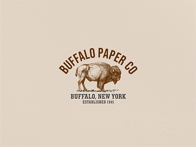 Buffalo Paper Co coreldraw design identity logo typography vector