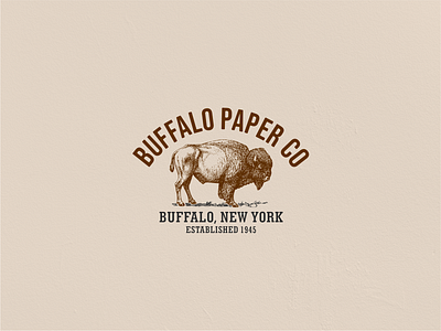 Buffalo Paper Co coreldraw design identity logo typography vector