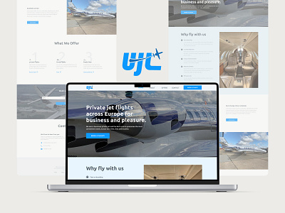 Privat Jet Company aviation branding design logo ui ux web