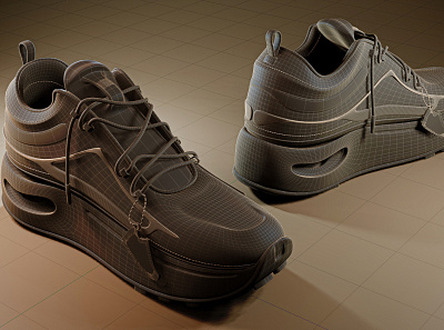 SHOES WIRE 3d 3dblender blender cycles render shoes