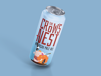 The Crow's Nest - Beer Can ale beer can craft design packing pale sailor texture vector
