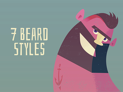 7 beard styles barba beard facial hair guy illustrator men vector
