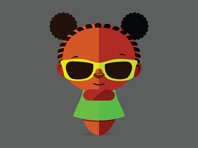 Emoji Girl 03 african emoji flat girl vector